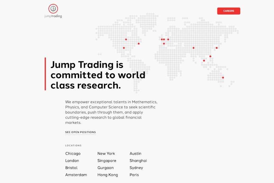 Jump Trading homepage