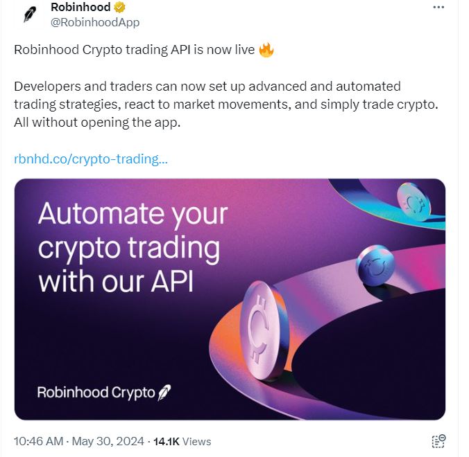 Robinhood Unveils Crypto API: Build Your Own Trading Strategies